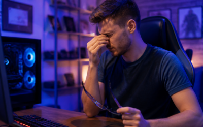 Gaming și oboseala oculară: ce spun studiile despre lumina albastră